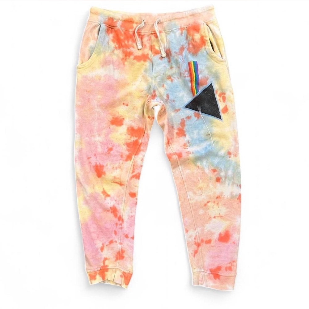 Pink Floyd Tie Dye Joggers Prism Women's Lounge Sweatpants XL